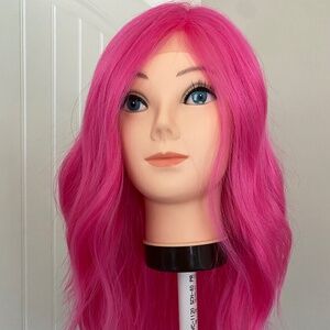 New - Hot Pink Heat resistant synthetic wig